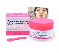 Dizzy Panda Makeup Melting Cleansing Balm 70ml & Magnetic Scoop - Waterproof Make Up Remover with Watermelon Extract, Peptide, Hyaluronic Acid, Marula Oil - Includes ShopZee Skincare eBook (1, Pink)