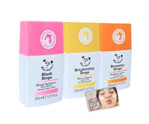 Dizzy Panda Skincare Drops - Glow Boosting Formulas with Shea Butter, Coconut Oil & Niacinamide for Radiant, Healthy, and Hydrated Skin - Includes ShopZee Skincare eBook (Mixed Drops Set, 30ml)