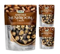 DJ & A 3 x 300g Shiitake Mushroom Crisps Sharing Bag with Welari Thank you Card Natural Plant Based Snack (900ml) (3pack)