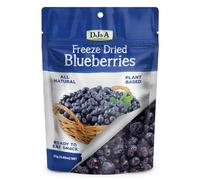 DJ & A Freeze Dried Blueberries 10 x 25 Grams Pack - 100% Natural & Non GMO Healthy Snacks - Plant Based Fruit Snacks - Fruity Crisps Multipack