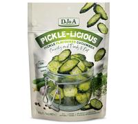 DJ & A Pickle-Licious 9 x 50g Pickled Cucumbers - Ready to Eat Pickle-Flavoured Cucumber for Snack, Sandwich Filler, Radish, Salami, Sliced Ham and Dips- Zero Preservatives