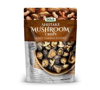 DJ&A Shiitake Mushroom Crisps Lightly Cooked Seasoned Snack Natural Pack of 150 G