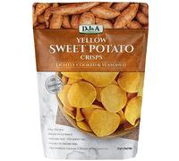 DJ & A Yellow Sweet Potato Crisps - Ready-to-Eat Multipack Crisps - Snack Packs Rich in Fibre - No Artificial Flavours - 10 x 35 grams