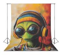DJ Aliens Reggae Classic Photography Backdrops Photoshoot Backdrop Background Easter Halloween Birthday Party