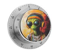 DJ Aliens Reggae Vintage Kitchen Timers No Batteries Loud Alarm Digital Timer for Baking Cooking