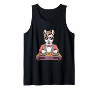 Dj Animal Llama Spins Beats With Style Tank Top