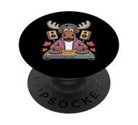 Dj Animal Moose Mixing Vibes Music Fun PopSockets Adhesive PopGrip