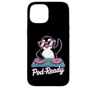 Dj Animal Pod-Ready Fun Penguin Decks Case for iPhone 15