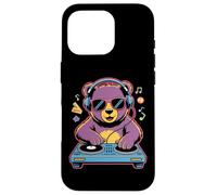 DJ Animal Spinning Beats Music Bear Case for iPhone 16 Pro