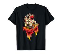 DJ Astronaut Drum and Bass DNB Electric Psychedelic Music T-Shirt