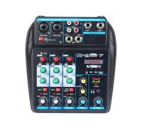 DJ Audio Mixer, DJ Mixers 4 Channel Sound Board with Bluetooth, Sound Mixer Board XRL/1/4" Interface, USB/MP3 Computer Input, Small Sounds Mixer Board with FX Delay Effect for Streaming