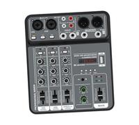ＡＷＨＡＯ DJ Audio Mixer Mixing Board Compact Digital Display Screen Sounds Mixer Board Sound Console System for Live Event Home Studio