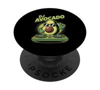 Dj Avocado Spinning Cool Beats Fun PopSockets Adhesive PopGrip