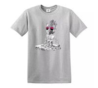 DJ-Baby-Groot Men's T-Shirt Music Guardians - Headphones Funny - Disco yoda - Mixing Decks(Sport Grey,M)