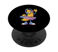 Dj Banana Spinning Decks Music Vibes PopSockets Adhesive PopGrip