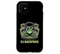 DJ BASSFROG EDM Rave Bass Music Frog With Headphones Case for iPhone 11
