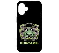 DJ BASSFROG EDM Rave Bass Music Frog With Headphones Case for iPhone 16