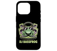 DJ BASSFROG EDM Rave Bass Music Frog With Headphones Case for iPhone 16 Pro