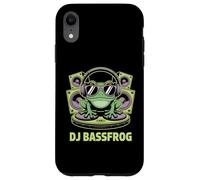 DJ BASSFROG EDM Rave Bass Music Frog With Headphones Case for iPhone XR