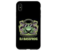 DJ BASSFROG EDM Rave Bass Music Frog With Headphones Case for iPhone XS Max