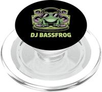 DJ BASSFROG EDM Rave Bass Music Frog With Headphones PopSockets PopGrip for MagSafe
