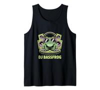 DJ BASSFROG EDM Rave Bass Music Frog with Headphones Tank Top