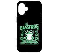 DJ BASSFROG EDM Rave Frog DJ Turntable Beats Case for iPhone 16