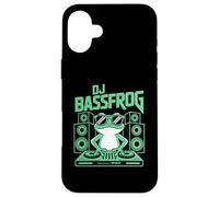 DJ BASSFROG EDM Rave Frog DJ Turntable Beats Case for iPhone 16 Plus