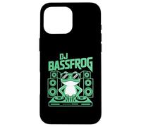 DJ BASSFROG EDM Rave Frog DJ Turntable Beats Case for iPhone 16 Pro Max