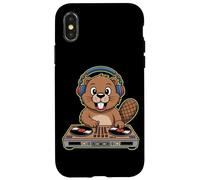 Dj Beaver Spinning Fun Beats Case for iPhone X/XS