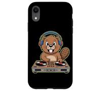 Dj Beaver Spinning Fun Beats Case for iPhone XR