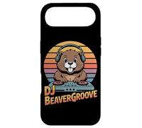 DJ BEAVERGROOVE Retro Beaver DJ Turntable Sunset Case for iPhone Air