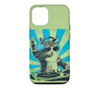 DJ Cat Disco Funny Sound Tech Headphone Techno Music Case for iPhone 12/12 Pro