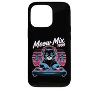 DJ Cat Retro Synthwave Meow Mix 1985 Night City Case for iPhone 13 Pro