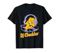 Dj Cheddar Cheese Headphones Vinyl Vibe T-Shirt