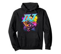 DJ Color Splash Turntable EDM Rave Party Vibes Pullover Hoodie