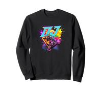 DJ Color Splash Turntable EDM Rave Party Vibes Sweatshirt