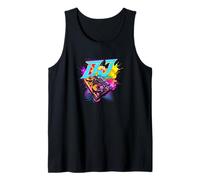 DJ Color Splash Turntable EDM Rave Party Vibes Tank Top