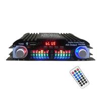DJ Controller, 1600W Peak Power HiFi Sound Amplifier Digital 4 Channel Amplifier Player FM Radio Support Remote Control