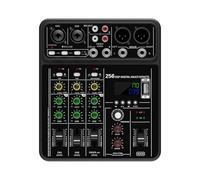DJ Controller, 4 Channel 256 DSP Mixer 48V Phantom Power USB Studio Sound Mixers Bluetooth DJ Console Mixing