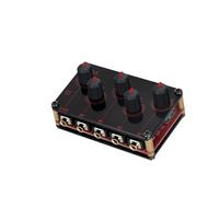 DJ Controller, 4 Channel Line Mixer Portable Analog Sound Mixing Console Highest Sound Quality Stereo Mixer USB 5V Power