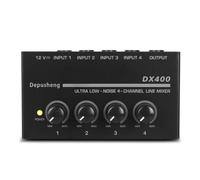 Dj Controller 4 Channels Mixing Console Amplifier Dx400 Professional Sound Au-Dio Mixer Ultra Compact Low Noise Line Mono Interface Dj Starter Kit-THSDXC84458
