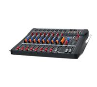 DJ Controller, 48V 6/8/12 Channels Professional Studio Au-dio Mixer USB DJ Sound Mixing Console Phantom Powers Monitor Amplifier(8 Channels)