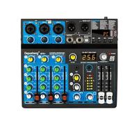 DJ Controller, 5 Channel USB Mixer DJ Sound Controller Mini Mixer Professional Portable Sound Mixing Console With 256 DSP