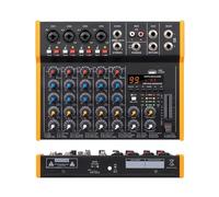 DJ Controller Audio Mixer 99 Stereo 6.5 Mm Output TypeC Sound Card For Live Mixing PC Recording(6 channels)