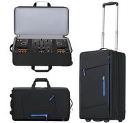 DJ Controller Case with Wheels, Rolling DJ Gig Bag for DJ, Music Producers | Compatible with DDJ FLX4 / 400 / REV1 / SB3 / SR2 /-Hercules Inpulse 500 / Denon MC4000 / Numark Mixtrack 3 / Mixstream Pro+