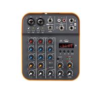 DJ Controller, Debra 4-Channel Audio Interface DJ Console Mixer With USB Sound Card 48V For PC Recording Microphone Live Streaming