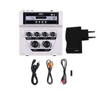 DJ Controller, MF-8 Mini Mixer Outdoor Mixer Stereo Echo Dual Microphone Input Amplifier With BT Recording Effect Mp3(MF-8-White)