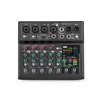 DJ Controller Mini 7 Channel Sound Card Mixer USB Console DJ Karaoke Smartphone Professional Computer Recording 48V Live Broadcast for Dj Lights Par Lights Moving