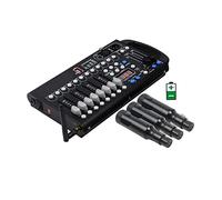 DJ Controller Mini Wireless Controller 192 Channels Battery Controller Rechargeable Wireless DMX512 Receiver Transmitter Wireless System for Dj Lights Par Lights Moving(1 C 3R)